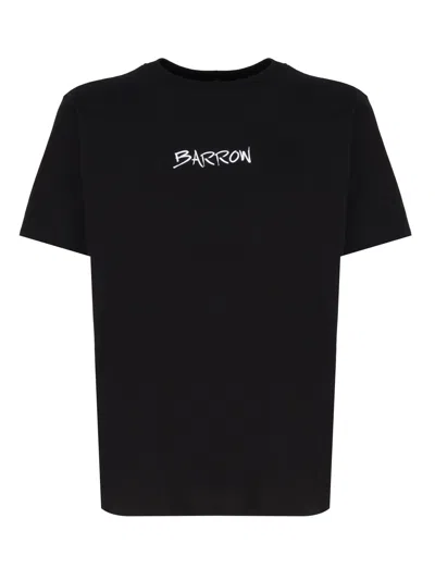 Barrow T-shirt With Logo And Print On The Back In Nero/black