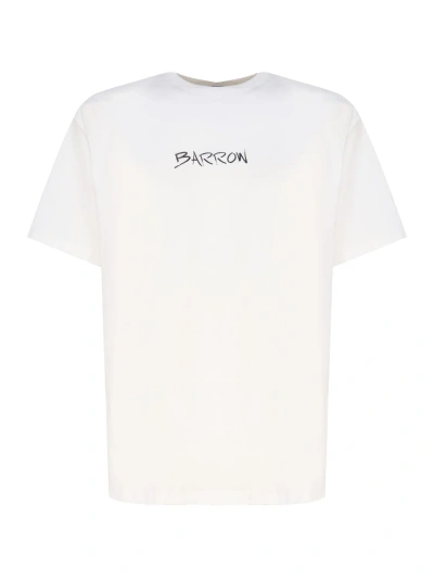 Barrow T-shirt With Logo And Print On The Back In White