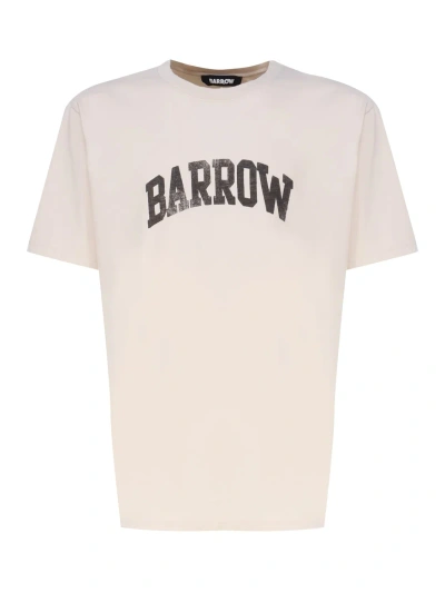 Barrow T-shirt With Logo In Cream
