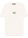 Barrow T-shirt With Logo Print In Bianco