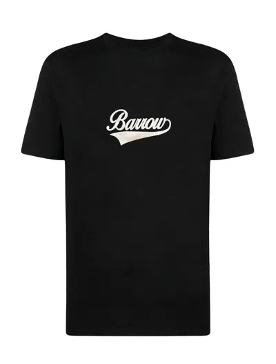 Barrow Logo Cotton Jersey T-shirt In Black