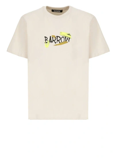 Barrow T-shirt With Logo In Ivory