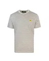 Barrow Dove Grey Stripe T-shirt In Brown