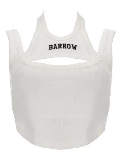 Barrow Ribbed Tank Top Sleeveless Cropped Cut In White