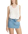 Barrow White Knit Tank Top In White