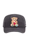 Barrow Teddy-bear Embroidered Cap In Black
