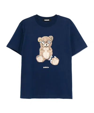 Barrow Teddy Bear-print T-shirt In Blue