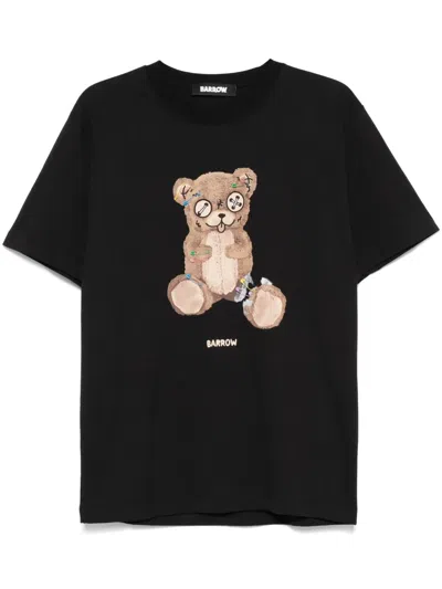 Barrow Teddy Bear-print T-shirt In Black