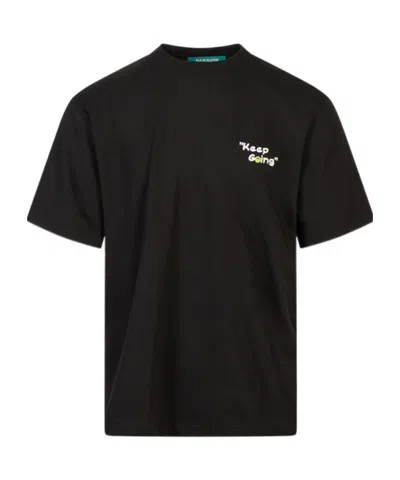 Barrow Teddy Bear Printed Jersey T-shirt In Black