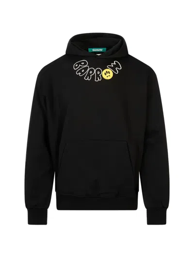 Barrow Teddy Bear-print Hoodie In Black