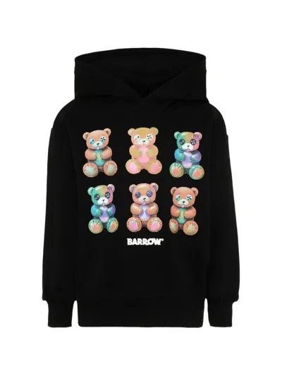 Barrow Teddy-graphic Hoodie In Black
