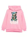 Barrow Teddy-graphic Hoodie In Pink