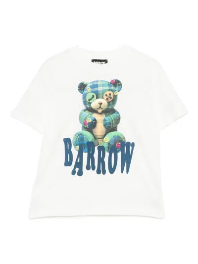 Barrow Kids' Teddy-graphic T-shirt In White