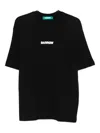 Barrow Statue-print Cotton T-shirt In Black