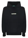 Barrow Teddy-print Hooded Sweatshirt In Black