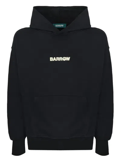 Barrow Teddy-print Hooded Sweatshirt In Black