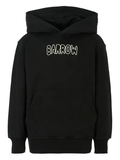 Barrow Kids' Teddy-print Hoodie In Black