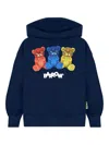 Barrow Teddy-print Hoodie In Blue