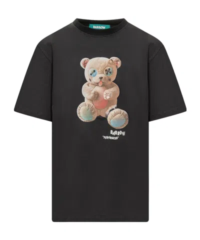 Barrow Teddy-print Jersey T-shirt In Black