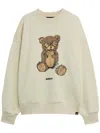 Barrow Teddy Print Sweatshirt In Neutrals