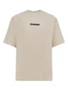Barrow Graphic Back Print Crew-neck T-shirt In Neutral