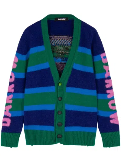 Barrow Gestreifter Teddy Cardigan In Multicolour