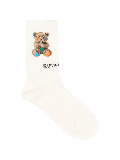 Barrow Kids' Teddy-bear Graphic Socks In Neutral
