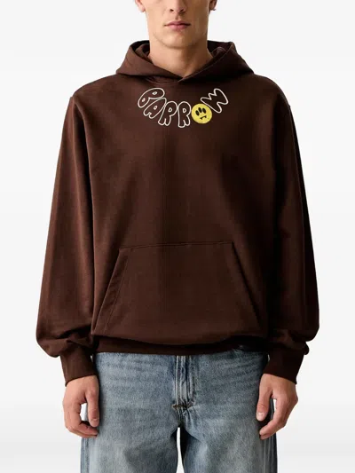 Barrow Teddy-bear Print Hoodie In Brown