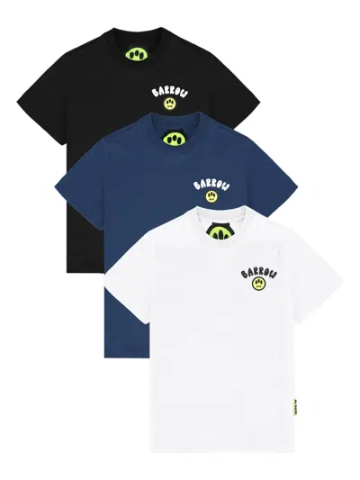 Barrow Kids' Three-pack Cotton T-shirts In Multi