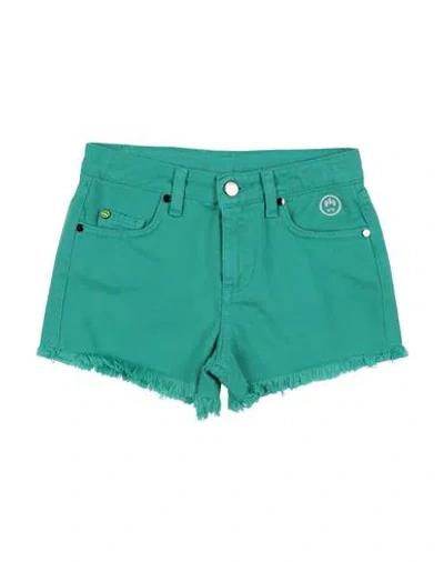 Barrow Babies'  Toddler Girl Denim Shorts Turquoise Size 4 Cotton In Green
