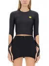 Barrow Technical Fabric Crop Top In Black