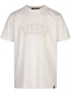 Barrow White T-shirt With Lettering And Graphic Print With Smile In White