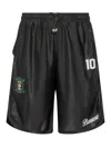 Barrow Shorts In Black Polyester In Multicolor