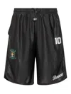 Barrow Shorts In Black Polyester In Multicolor