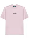 Barrow Graphic Print Crew Neck Short Sleeves Top In Pink