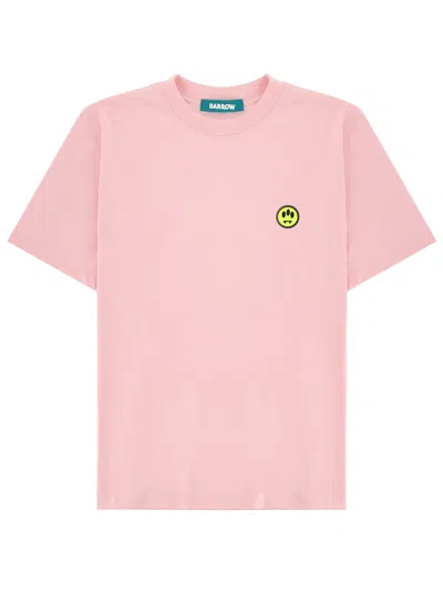 Barrow T-shirt Con Logo In Pink