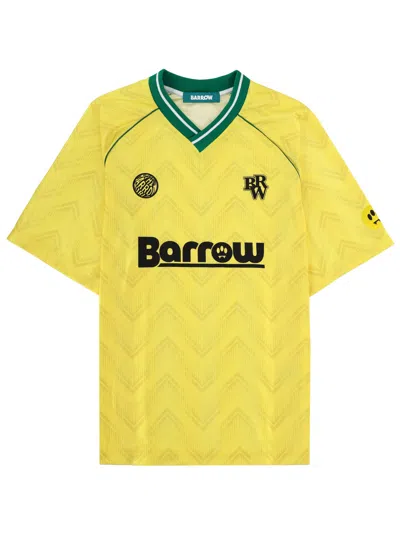 Barrow Unisex Logo T-shirt In Yellow