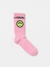 Barrow Pink Socks For Kids With Logo And Smiley In Pink