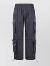 Barrow Unisex Cargo Trousers Drawstring Hem In Blue
