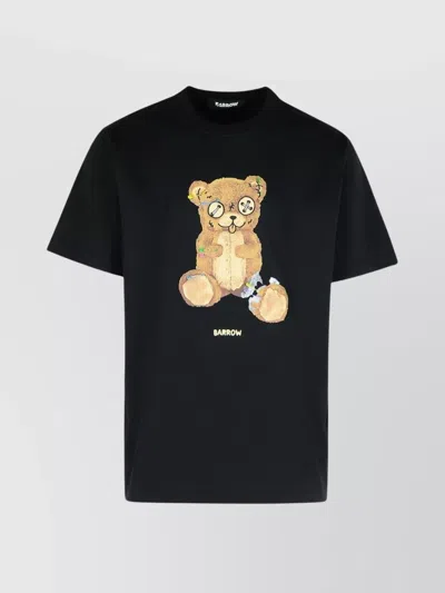 Barrow Unisex Crew Neck T-shirt With Graphic Print In Black