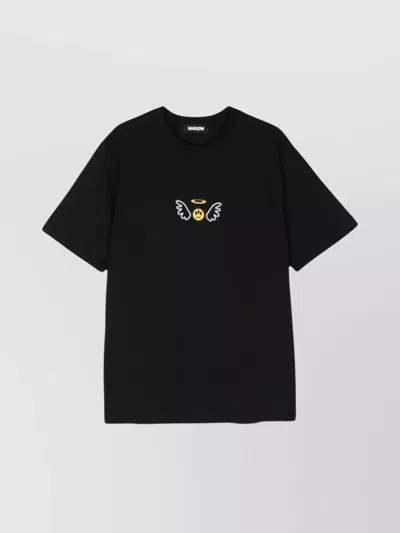 Barrow Unisex Graphic Print Crew Neck T-shirt In Black