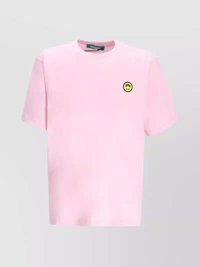 Barrow Unisex Graphic Smile Face T-shirt In Pink