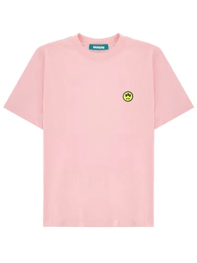 Barrow Unisex Logo T-shirt In Pink