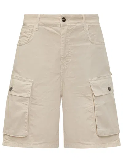Barrow Unisex Mini Cargo Shorts In Neutral
