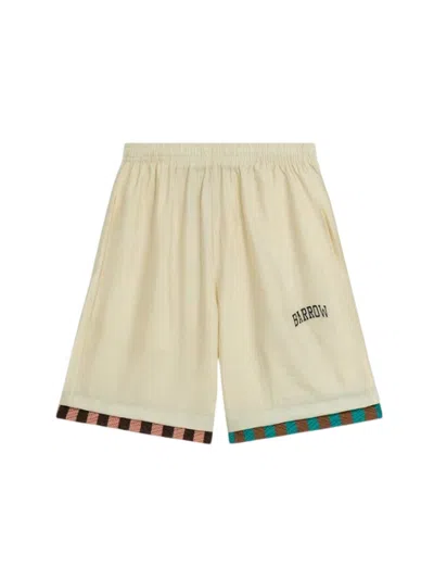Barrow Logo Casual Shorts In Neutral
