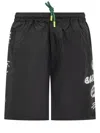 Barrow Elastic Waist Shorts In Black