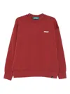 Barrow Unisex Crew Neck Long Sleeve Sweatshirt In Red