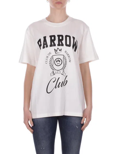 Barrow Unisex T-shirt S6bwuath019 412 Jersey T-shirt Cream In White