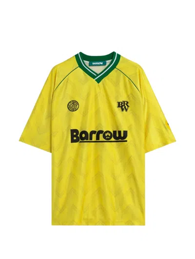 Barrow V-neck Graphic T-shirt In Yellow