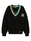 Barrow V-neck Knitted Sweater In Black